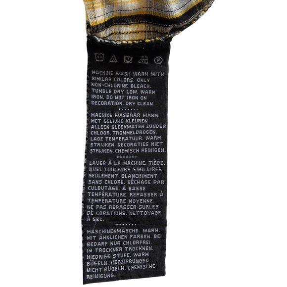 Harley-Davidson Yellow and Black Casual Button Down Shirt Size XL - Picture 6 of 7